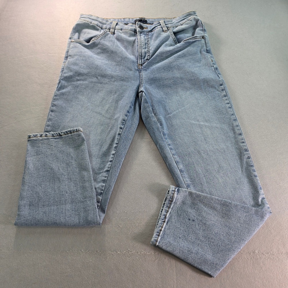 Universal Standard Womens 14 Light Wash High Rise Skinny Jeans Stretch Denim Y2K